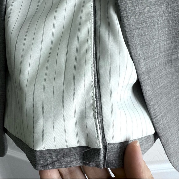 NEW Banana Republic Gray Lightweight Wool Blazer Suit Jacket - Picture 9 of 11
